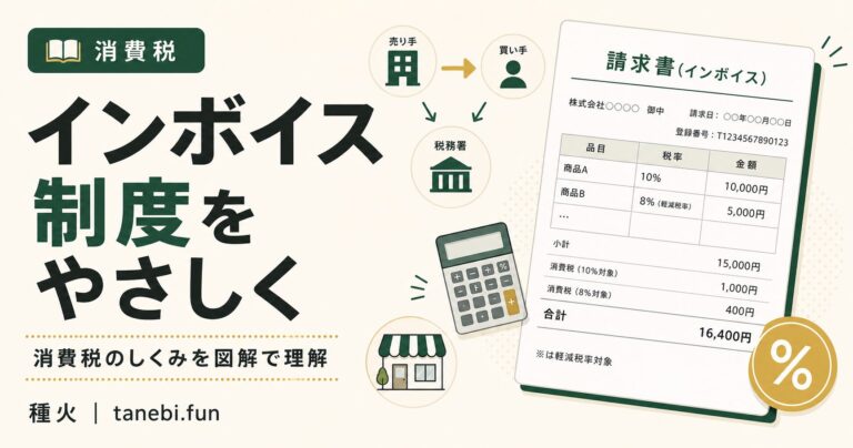 インボイス制度をやさしく解説するアイキャッチ