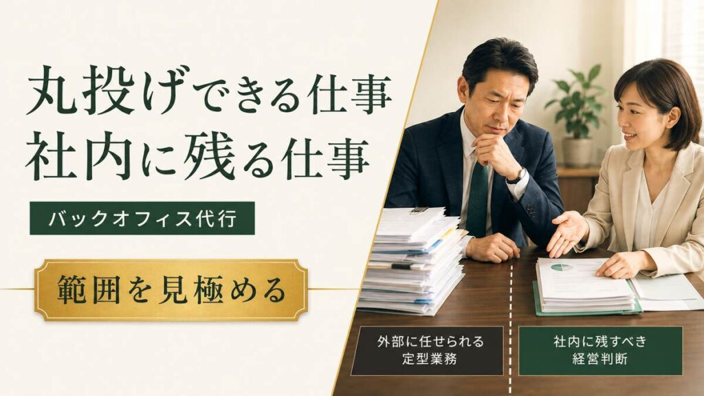 管理業務の書類を前に相談する中小企業の経営者
