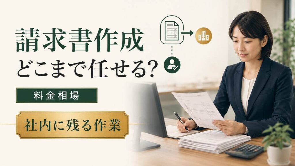 請求書を確認する中小企業の経理担当者