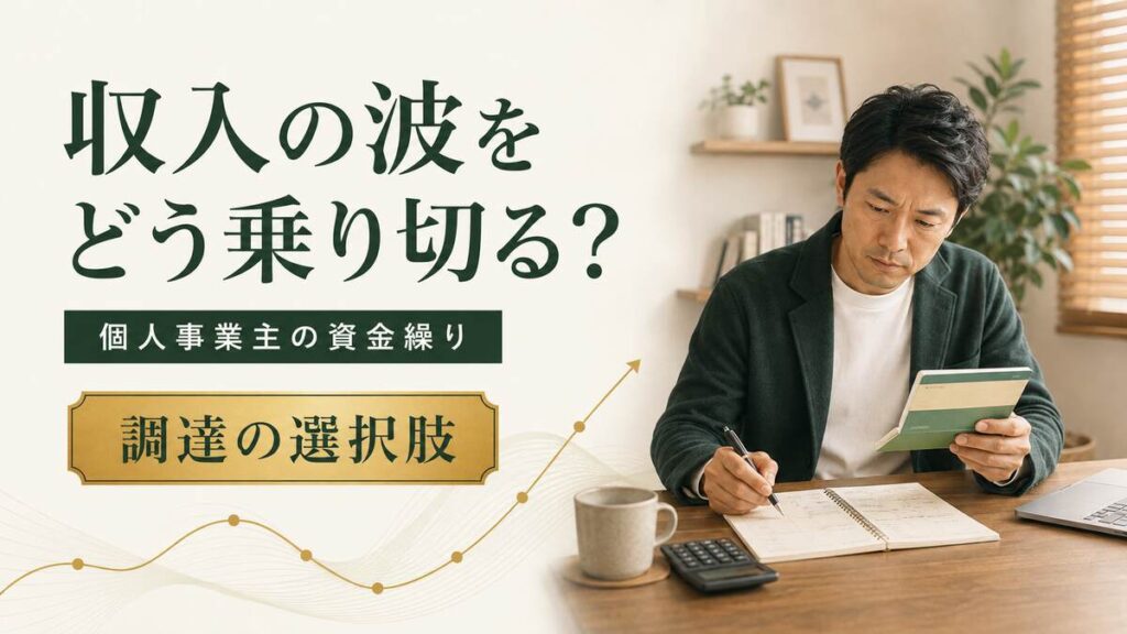 通帳と帳簿を確認する個人事業主