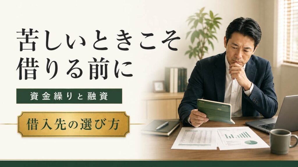 資金繰り表を確認しながら融資を検討する経営者