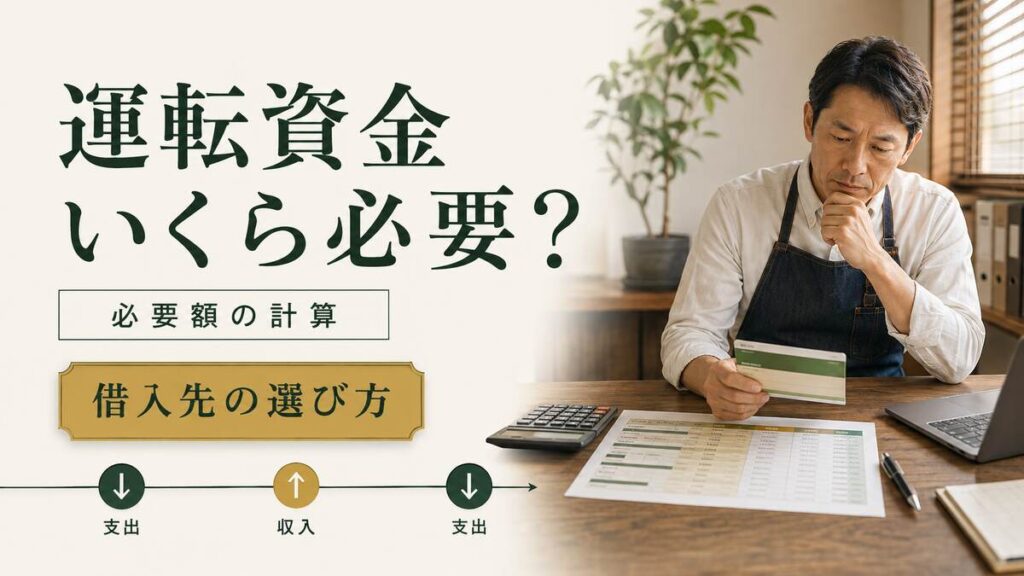 資金繰り表を見ながら運転資金を検討する経営者